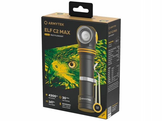 Фонарь Armytek Elf C2 Max USB-C 4300 lm свет тёплый