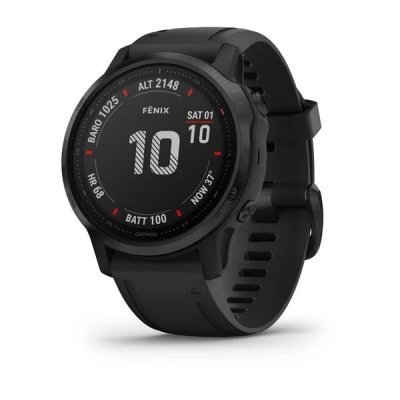 Часы Garmin Fenix 6X Pro черные с черным ремешком