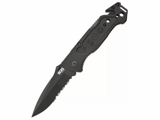 Нож складной SOG Escape Black, сталь 7Cr17MoV, рукоять алюминий, блистер